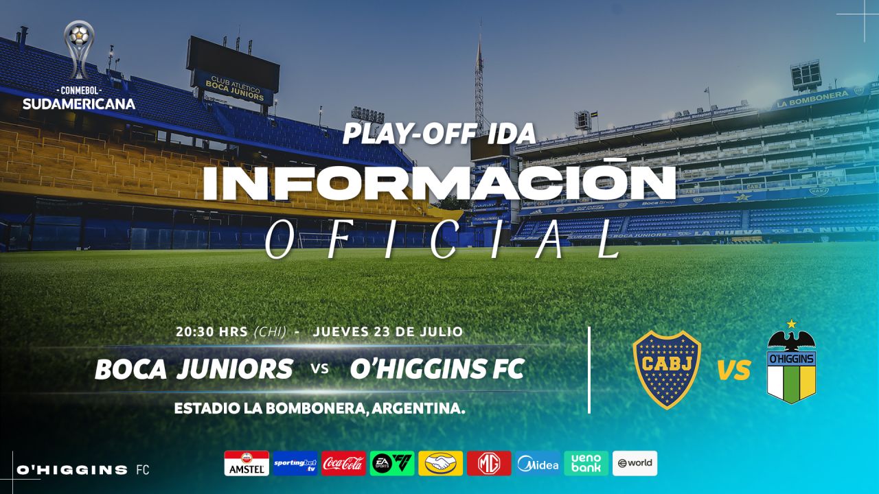Gu&iacute;a de compra de entradas Boca Juniors - O'Higgins FC.