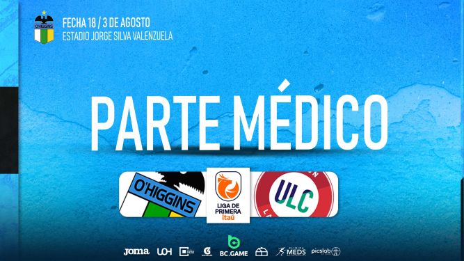 Parte Médico: O'Higgins FC - Unión La Calera